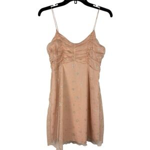 Women's Y2K Tulle Babydoll Mini Dress Small Fairy Glitter Balletcore Prom Party